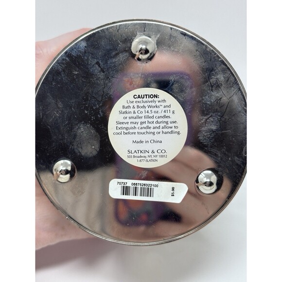 Bath & Body Works Slatkin Co 3-Wick Candle Holder Hearts Valentines Day Love - Picture 3 of 5